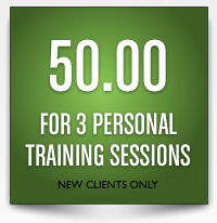 3 personal training sessions for $50