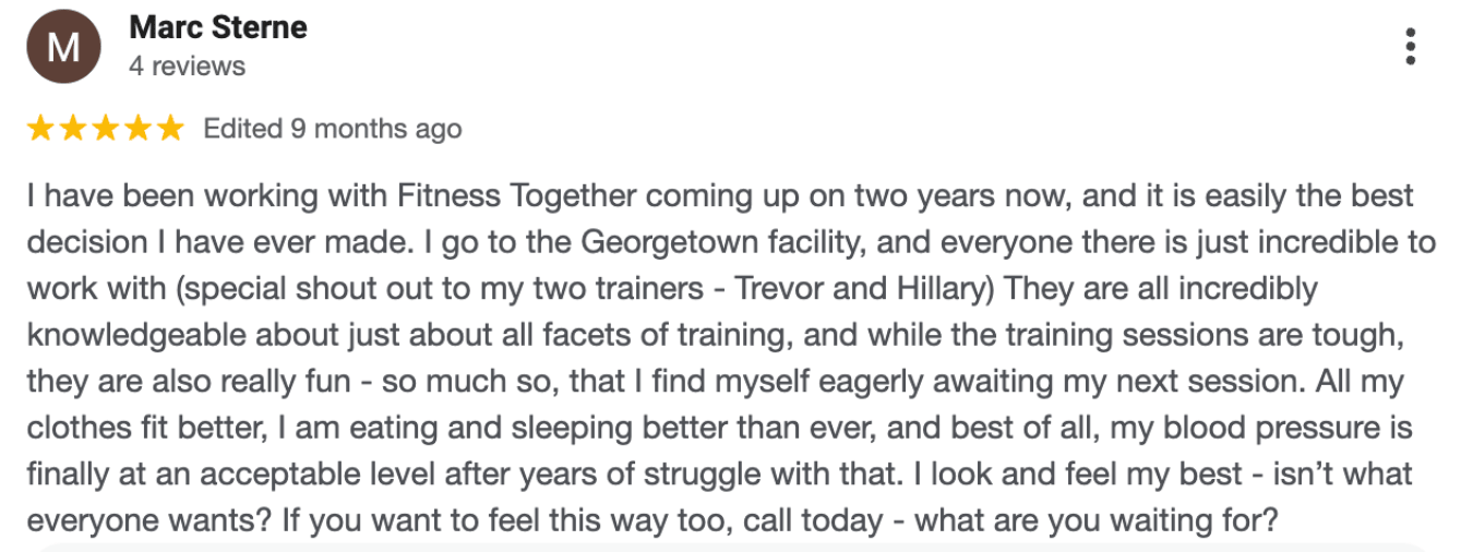 Marc Sterne gave five star review